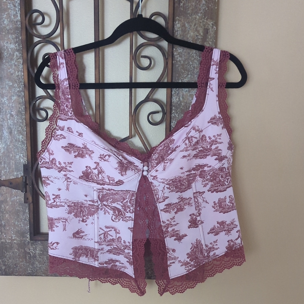 Out From Under Dolce Verano Corset in Pink - Picture 3 of 7